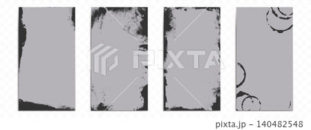 Realistic set of grunge paper with dirty edges Realistic set of grunge paper with dirty edges 140482548