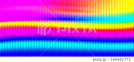Neon ribbed glass gradient with dynamic line and smooth gradation. Horizontal neon mesh for music banner and ribbed sport layout. Spectrum vector background with iridescent rainbow blend Neon ribbed glass gradient with dynamic line and smooth gradation. Horizontal neon mesh for music banner and ribbed sport layout. Spectrum vector background with iridescent rainbow blend 140482773