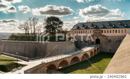 Erfurt, Germany - March 27, 2026. Petersberg Citadel Bridge and Historic Entrance 140482962