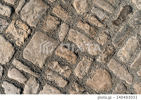 Old Cobblestone Pavement Texture Background Old Cobblestone Pavement Texture Background 140483031
