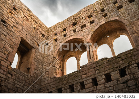 Medieval Stone Arches Inside Castle Ruins Medieval Stone Arches Inside Castle Ruins 140483032