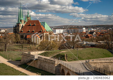 Erfurt, Germany - March 27, 2026. Erfurt Cathedral and Historic City View Erfurt, Germany - March 27, 2026. Erfurt Cathedral and Historic City View 140483062