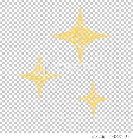 Handwritten-style glitter mark set: Simple sparkling icons 140484129