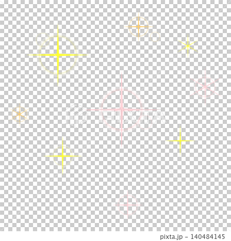Glitter Mark Set: Simple Sparkling Icons 140484145