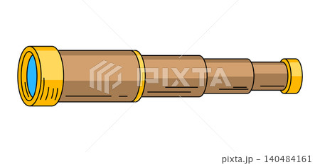 Nautical telescope. Travel and tourism symbol. Retro style conceptual illustration. 140484161