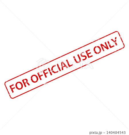 Red for official use only vector illustration with distressed 140484543