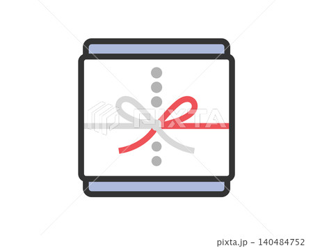 お中元のアイコン(線画カラー)のイラスト お中元のアイコン(線画カラー)のイラスト 140484752