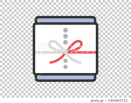 お中元のアイコン(線画カラー)のイラスト お中元のアイコン(線画カラー)のイラスト 140484752