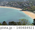 Close Aerial View of La Concha Beach and Waterfront Buildings San Sebastian 140484921