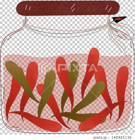 pickled chili in a jar pickled chili in a jar 140485136