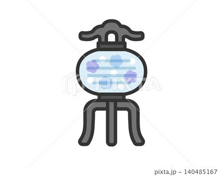 盆提灯のアイコン(線画カラー)のイラスト 盆提灯のアイコン(線画カラー)のイラスト 140485167