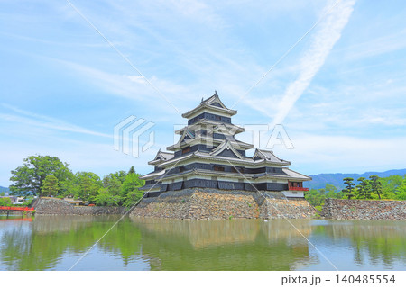 長野県松本市、国宝松本城の風景 長野県松本市、国宝松本城の風景 140485554