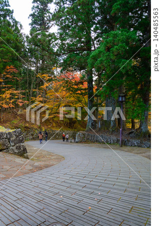紅葉の進む参道 紅葉の進む参道 140485563