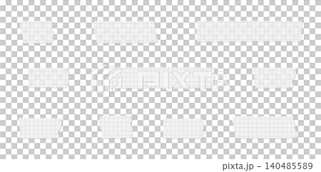 White Washi Tape Paper Set with Blank Labels Tags Torn Notes and Minimal Journal Stationery Elements 140485589