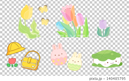 春に使えそうなイラスト素材 春に使えそうなイラスト素材 140485795