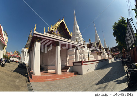 Wat Intharam Worawihan is a royal temple, an ancient and very important temple during the reign of King Taksin of Thonburi. Located at Bangkok capital city in Thailand. Wat Intharam Worawihan is a royal temple, an ancient and very important temple during the reign of King Taksin of Thonburi. Located at Bangkok capital city in Thailand. 140485842
