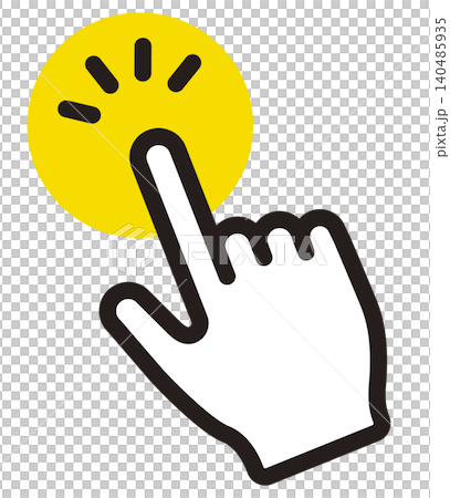 Hand cursor icon. Vector illustration of a mouse click. Hand cursor icon. Vector illustration of a mouse click. 140485935