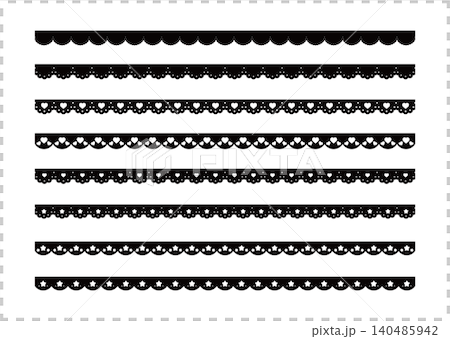 Cute heart and star lace line material - Heart and star lace vector illustration Cute heart and star lace line material - Heart and star lace vector illustration 140485942