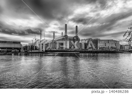 Battersea Power Station, iconic building and landmark in London, UK 140486286
