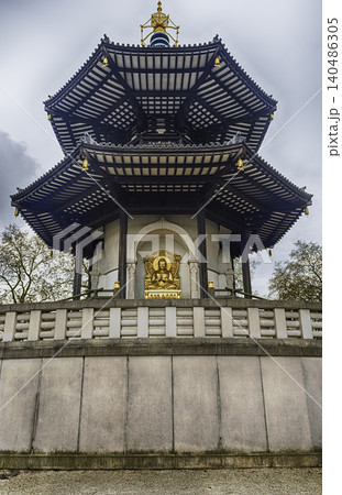 The London Peace Pagoda in the Battersea park, London, UK 140486305