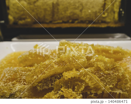 delicious honey at the hotel buffet 140486471