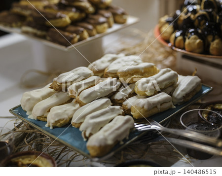desserts at a hotel buffet desserts at a hotel buffet 140486515