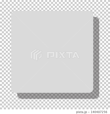 A gray, rounded-corner rectangle with a shadow in the bottom right corner, usable as a background or icon base. 140487256