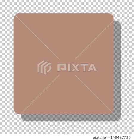 A rounded brown square with a shadow in the bottom right corner, usable as a background or icon base. 140487720