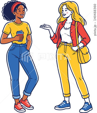Vsai diverse women friends having an engaging conversation 140488360
