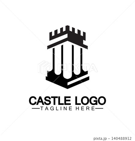 Castle Logo symbol vector illustration design template Castle Logo symbol vector illustration design template 140488912