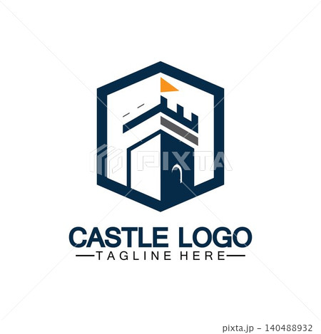 Castle Logo symbol vector illustration design template Castle Logo symbol vector illustration design template 140488932