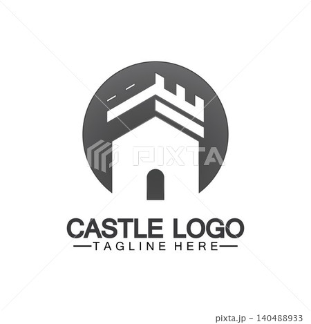 Castle Logo symbol vector illustration design template Castle Logo symbol vector illustration design template 140488933