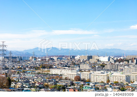 【東京都】郊外の住宅地の風景 【東京都】郊外の住宅地の風景 140489309