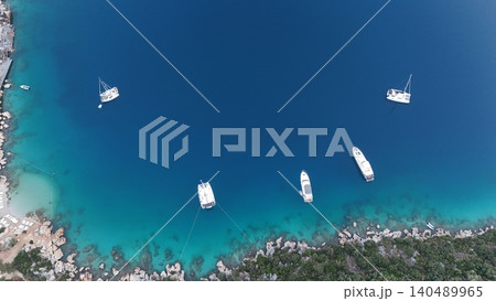 Coastal mountain landscape, sea resort yachts, golden hour Coastal mountain landscape, sea resort yachts, golden hour 140489965