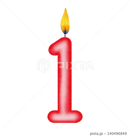 Hand drawn watercolor birthday candle numbers from 0 to 9 isolated on white background. Colorful festive cake candles set for celebration design, party invitations, children's design, cardmaking Hand drawn watercolor birthday candle numbers from 0 to 9 isolated on white background. Colorful festive cake candles set for celebration design, party invitations, children's design, cardmaking 140490849