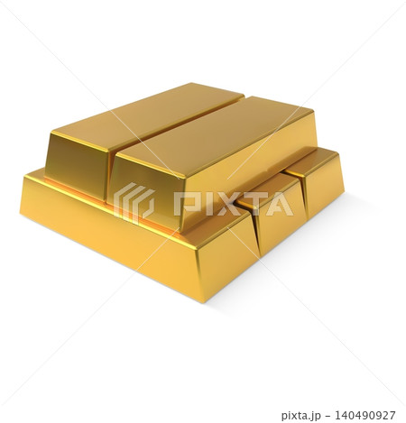 Realistic gold bars stacked on top of each other. The theme of wealth accumulation. Realistic gold bars stacked on top of each other. The theme of wealth accumulation. 140490927