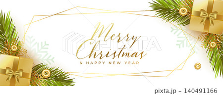 realistic merry christmas holiday festival banner design realistic merry christmas holiday festival banner design 140491166