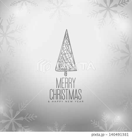 merry christmas holiday grey background with snowflake design vector illustration 140491381