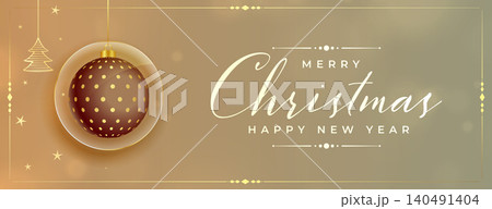 merry christmas festival banner decorative design 140491404