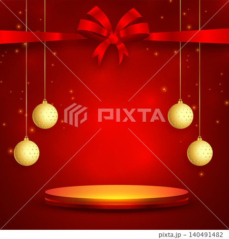 christmas background with podium product display christmas background with podium product display 140491482