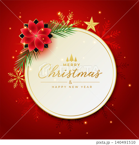 modern merry christmas background with flower decoration modern merry christmas background with flower decoration 140491510