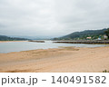 Ensenada beach with no people. Puntal in the background. Asturias, Spain 140491582