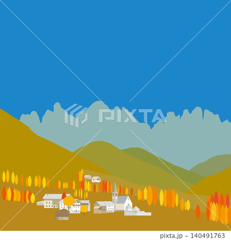 サンタ・マッダレーナ santa maddalena ドロミーティ dolomiti イタリア 秋 サンタ・マッダレーナ santa maddalena ドロミーティ dolomiti イタリア 秋 140491763