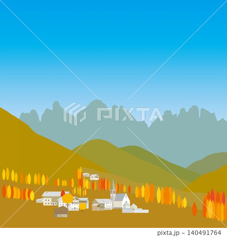 サンタ・マッダレーナ santa maddalena ドロミーティ dolomiti イタリア 秋 サンタ・マッダレーナ santa maddalena ドロミーティ dolomiti イタリア 秋 140491764