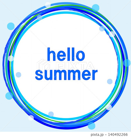 ハローサマー hello summer フレーム ドット ブルー ホワイト ハローサマー hello summer フレーム ドット ブルー ホワイト 140492266