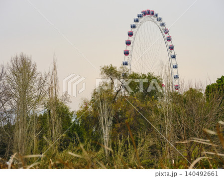 a big ferris wheel and nature view a big ferris wheel and nature view 140492661