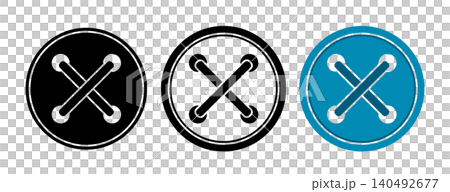 Sewing buttons icon set, without background 140492677
