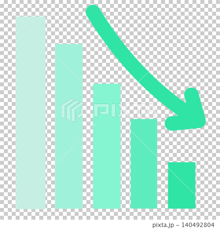 Turquoise bar graph (with arrows) Turquoise bar graph (with arrows) 140492804