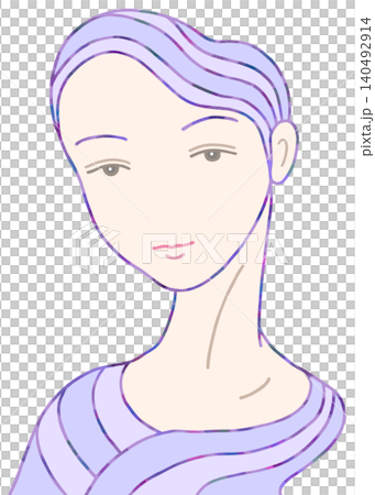 Women's illustration - Purple - Adult woman Women's illustration - Purple - Adult woman 140492914