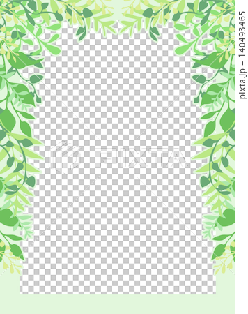 簡約可愛的植物插畫邊框 140493465